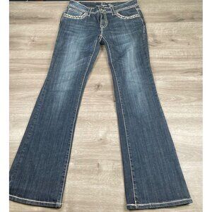 Keya Jeans Women's Size 32 (Actual)  Easy Fit Decorative Jeans Pants Wide Ankle